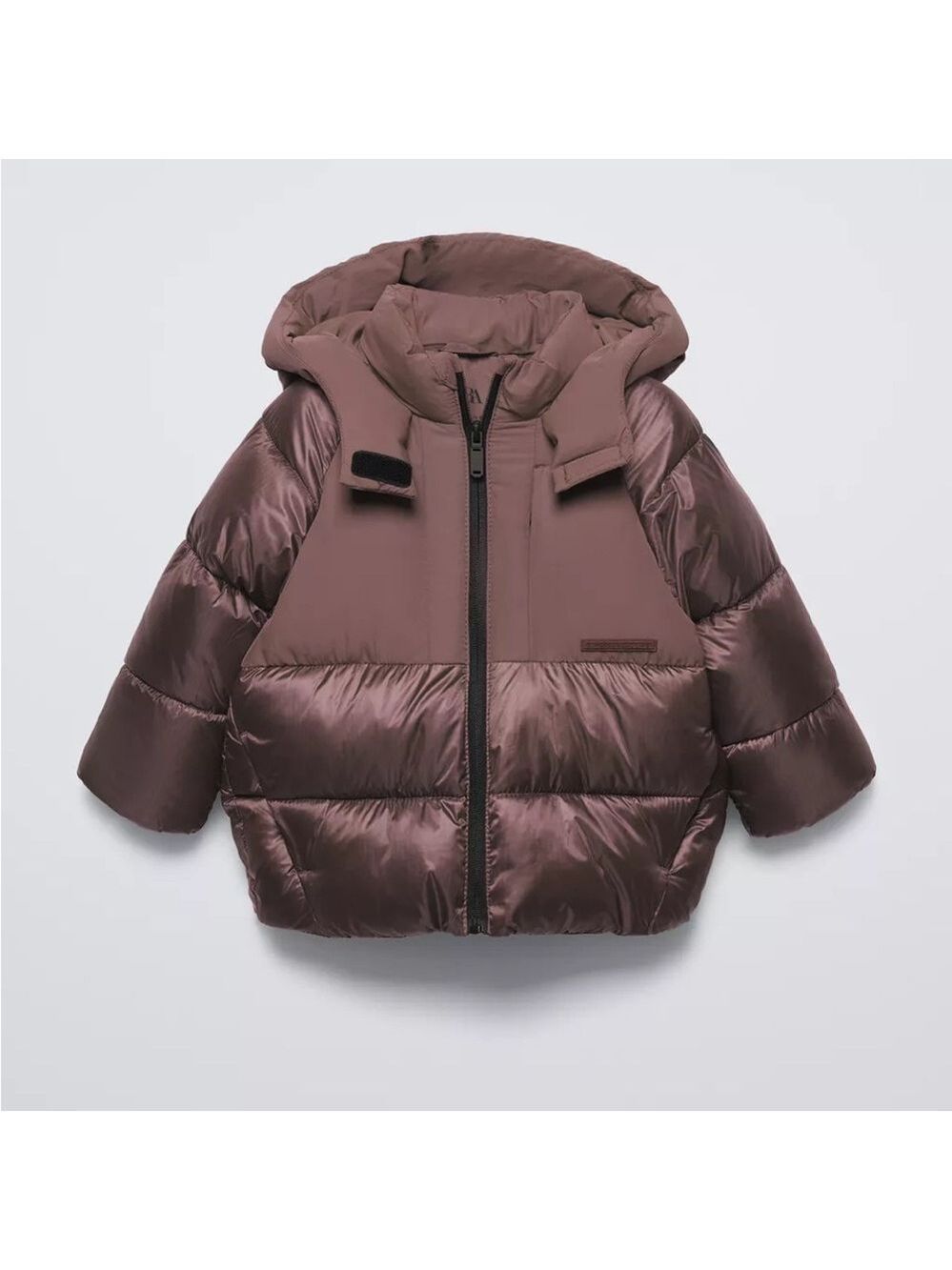 Zara Kids Chocolate Brown Water Repellant Puffer Jacket 1.5 Years